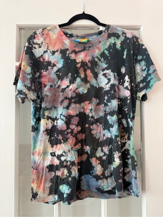 Big Bud Press Tops - Big Bud Press Black Colorful Tie Dye Magic Waters Short Sleeve T-Shirt Tee